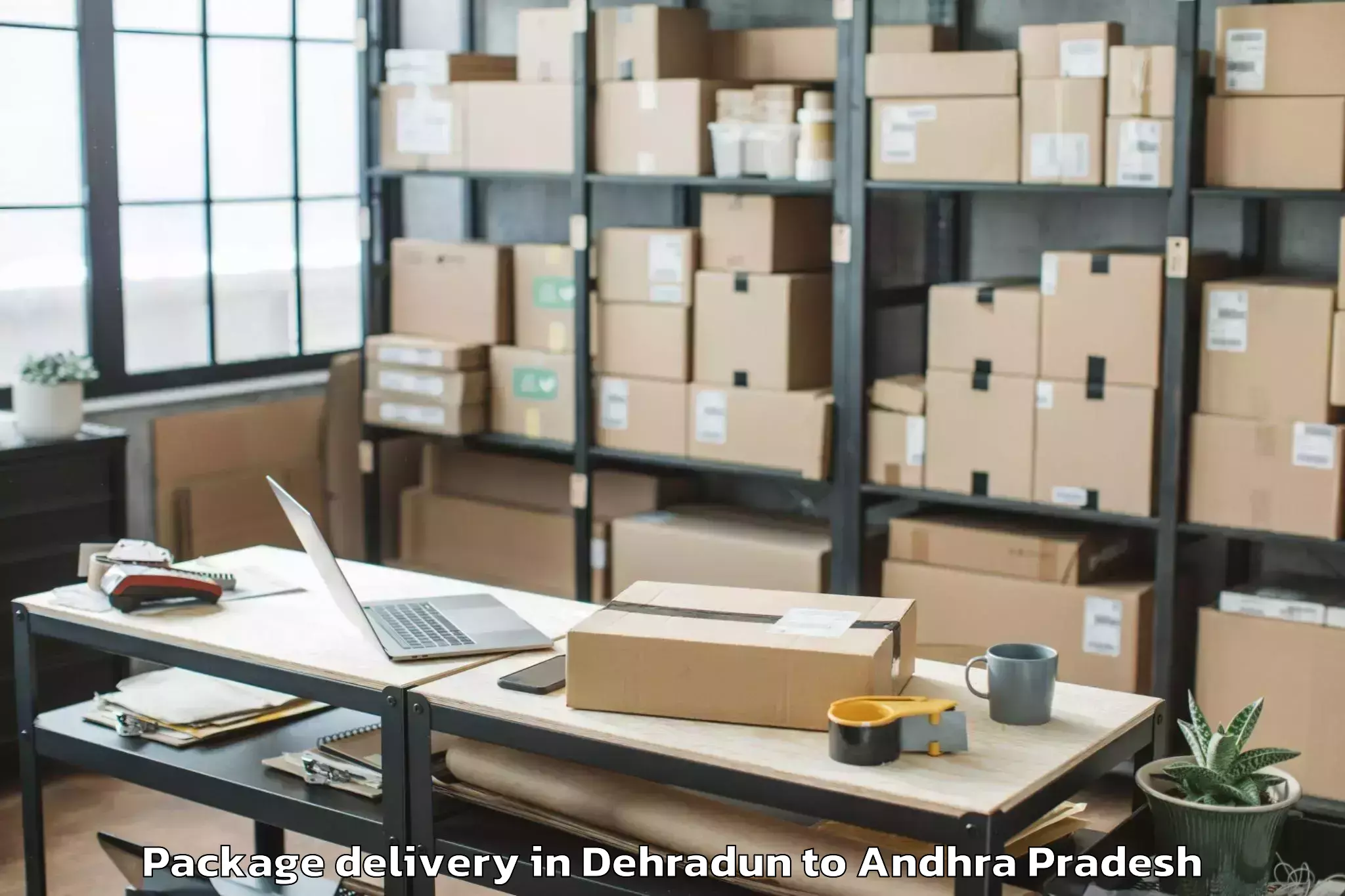 Quality Dehradun to Santhabommali Package Delivery